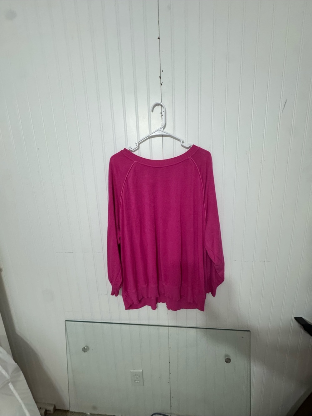 Jane and Delancey Fuchsia Scoop-Neck Lightweight Pullover